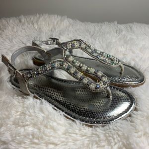 GB girls dress sandals gems diamonds size 4